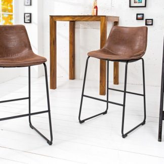 Barová stolička Django vintage hnedá železo