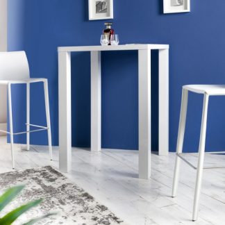 Barová stolička Milano - Leder biela