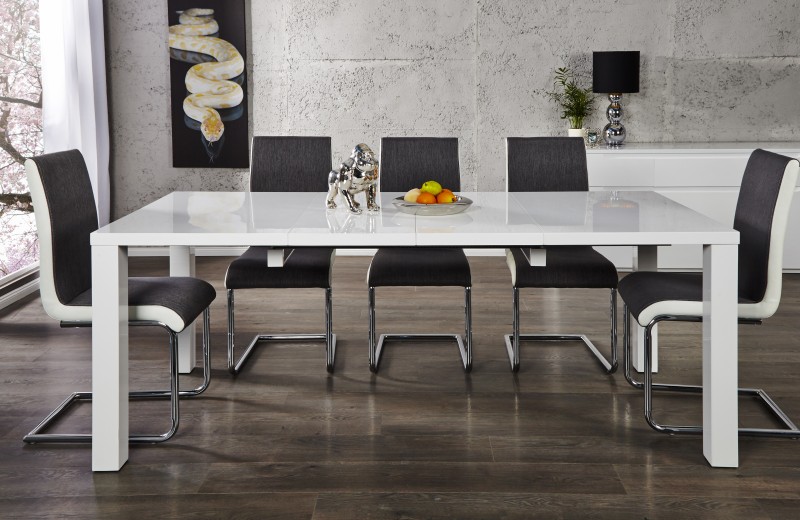 Jedálenský stôl Lucente biela 120-200cm