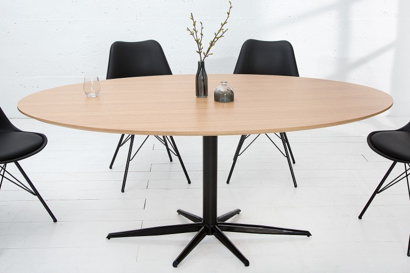 Jedálenský stôl Signum 170cm oval dub čierna
