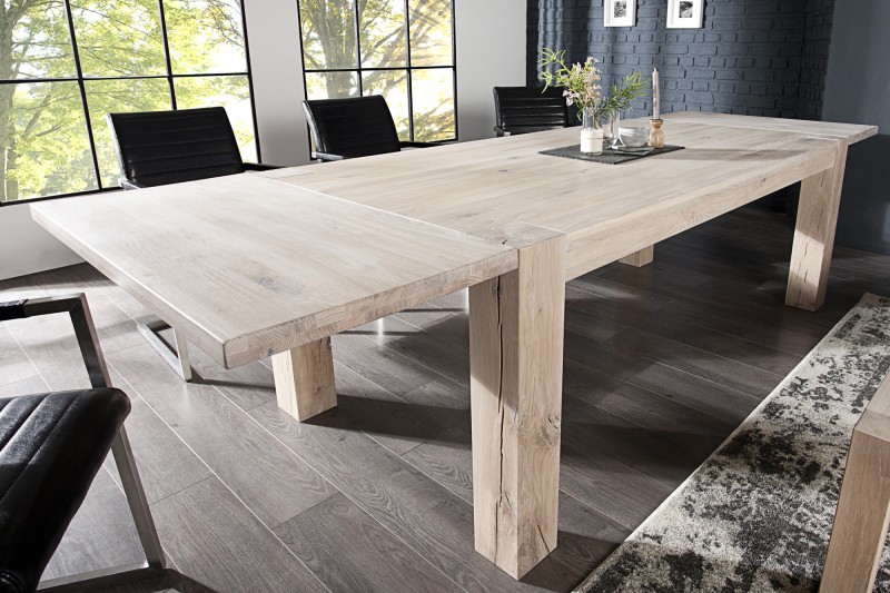 Jedálenský stôl Wild Oak 160-240cm biela olejované