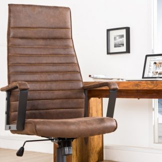 Kancelárska stolička Lazio High hnedá vintage