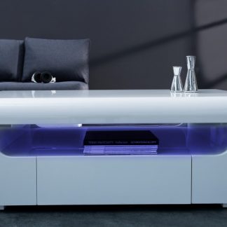 Konferenčný stolík Cube Ambience 120cm LED biela