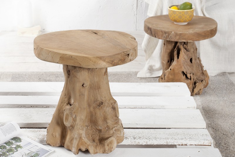Konferenčný stolík Root 40cm teakové drevo