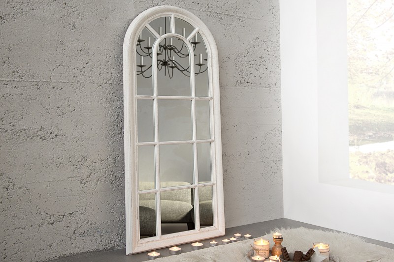 Nástenné zrkadlo Castillo 140cm sivá vintage biela