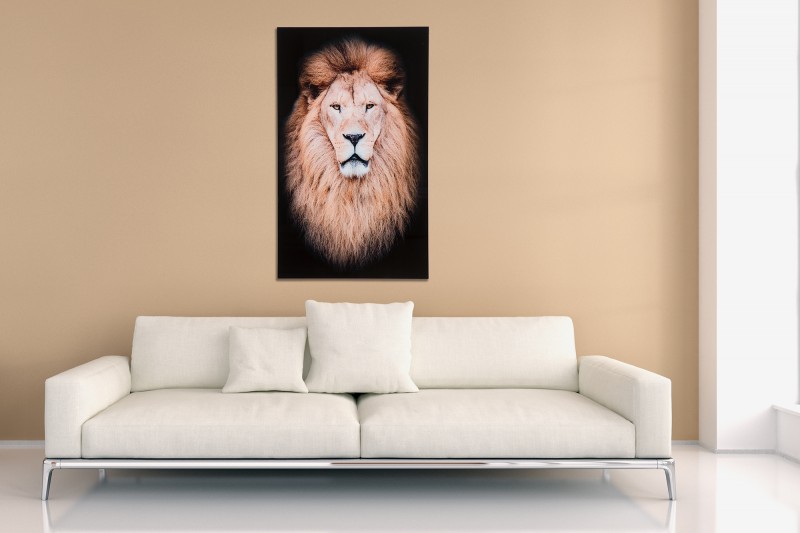Obraz Mufasa 100x60cm Löwe sklo