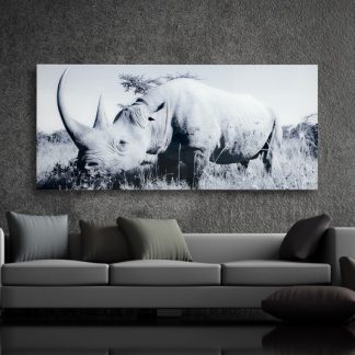 Obraz Nashorn 140x60cm sklo
