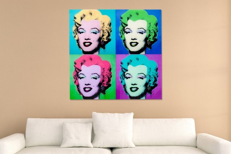 Obraz Pop Art Marilyn 80x80cm sklo