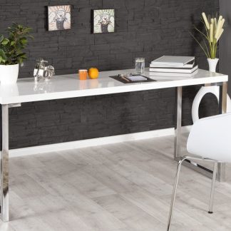 Písací stôl White Desk biela 160cm