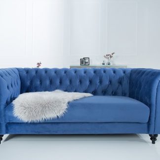 Sofa Chesterfield 200cm zamat blau