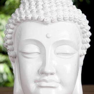 Soška Buddha Kopf 25cm biela