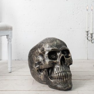 Soška Totenkopf Skull 40cm bronzový