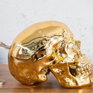 Spardose Skull 20cm zlatá
