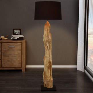 Stojanová lampa - naplavené drevo Rousilique čierna