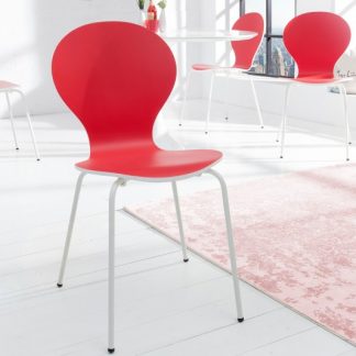 Stolička Form Bicolor červená biela
