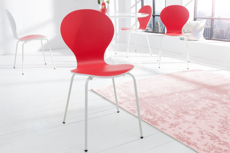 Stolička Form Bicolor červená biela