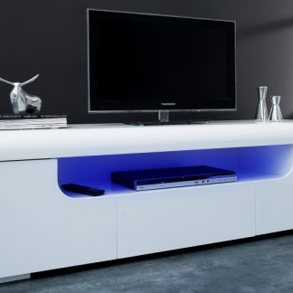 TV-stolík Cube Ambience 150cm LED biela