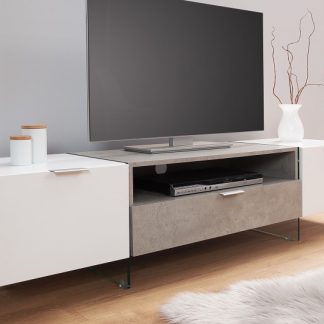 TV-stolík Onyx 160cm biela betón