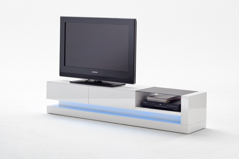 TV-stolík Twist biela 180cm inkl. LED