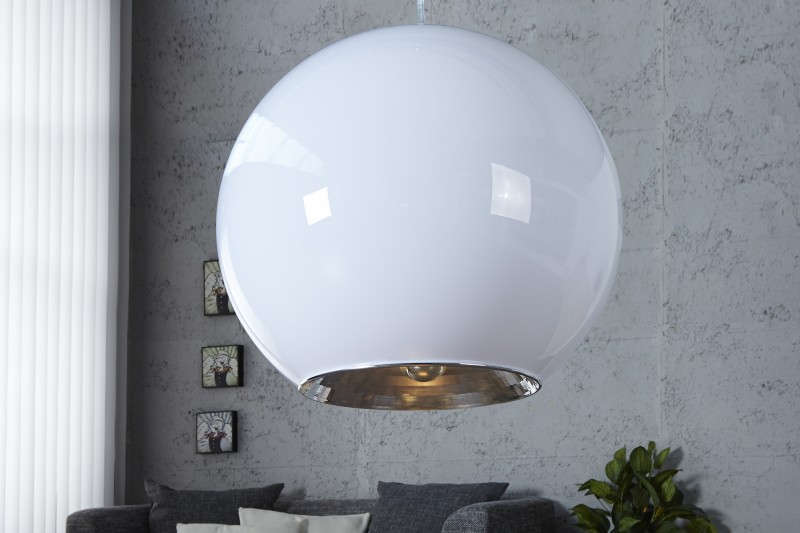 Závesná lampa Big Ball biela