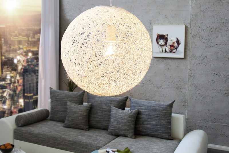 Závesná lampa Cocoon M biela 35cm