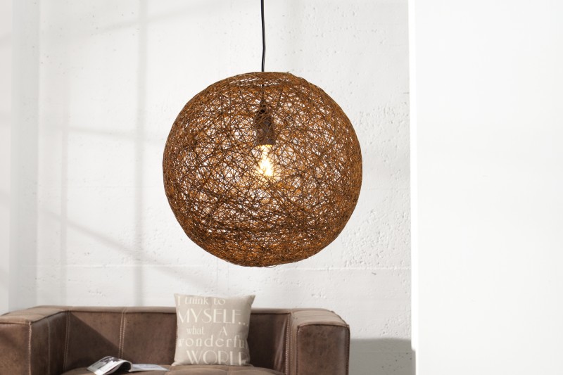 Závesná lampa Cocoon M prírodne hnedý 35cm