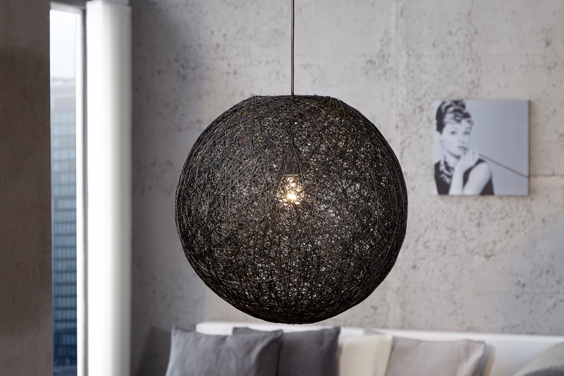 Závesná lampa Cocoon čierna 45cm