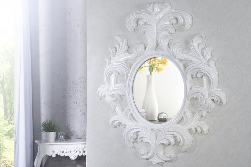Zrkadlo Barocco biela 130x150cm