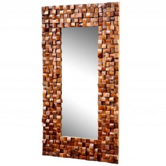 Zrkadlo Mosaik 100x180cm teakové drevo